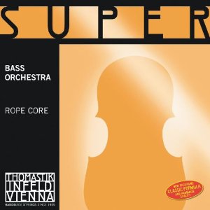 Thomastik Superflexible, Double Bass Strings, Complete Set, 2887.0, 3/4 Size, Orchestral Tuning, Steel Core, Chrome Wound